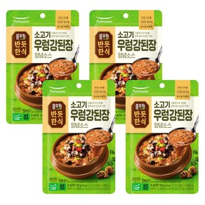 풀무원 [반듯한식] 소고기 우렁강된장 양념소스 (실온), 150g, 4개