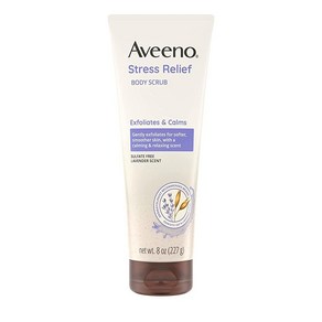 Aveeno 스트레스 릴리프 바디 스크럽 부드럽고 매끄러운 피부를 위한 각질 제거 워시 프리바이오틱 귀리 및 라벤더 향이 함유되어 진정 휴식을 취함 황산염 프리 비누 프리, Aveeno 스트레스 릴리프 바디 스크럽, 부드럽고 매, 1개