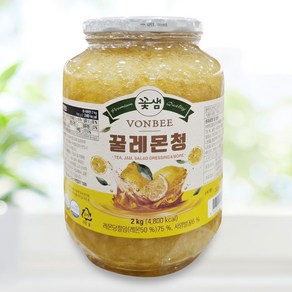 꽃샘 본비 꿀 레몬청 2kg 코스트코 레몬 가득 과일청 에이드