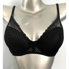 빅토리아시크릿 블랙 Lined Fishnet Plunge Undewie 브라