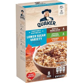 Quake Instant Oatmeal Lowe Suga Vaiety 8 Pkts 9.3 Ounce Quake 인스턴트 오트밀 저설탕 다양한 8팩 9.3온스, 263g, 1개