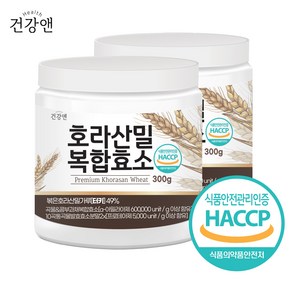 호라산밀 곡물 발효 효소 분말 가루 식약청인증 HACCP, 2개, 300g