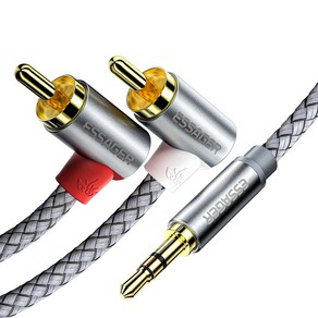 Essager 3.5mm AUX to 2RCA 스테레오 오디오 케이블