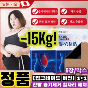 1+2[강화 버전] 한방 건강 치습 혈자리 패치 습기제거 패치 다이어트 패치/무효전액환불/더블 효과, 6개, 5세트, (2+3)