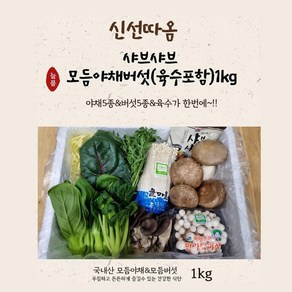 신선따옴 샤브샤브(육수포함) 모듬야채버섯 1kg