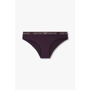 매장정품 엠포리오 아르마니 언더웨어 EMPORIO ARMANI UNDERWEAR 여성 글로시 빅 로고 밴딩 브리프 삼각팬티 (0824311531) 1683115