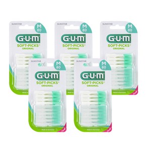 GUM 검 치간칫솔 코스트코 오리지날 소프트픽(80p), 5개, 80개입