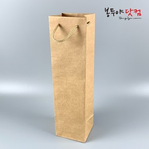 봉투야닷컴 와인 쇼핑백, 크라프트 와인백 1본입 (100장), 100개