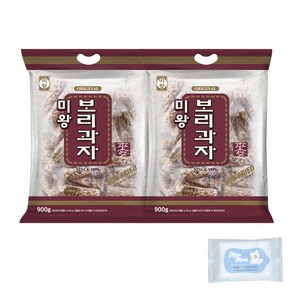 미왕 보리과자 (물티슈10매증정), 900g, 2개