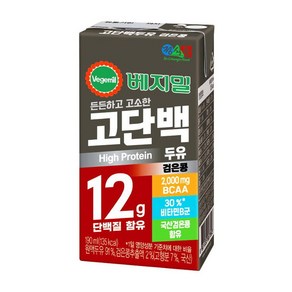 베지밀 베지밀 고단백두유 검은콩 190ml x 72팩, 72개