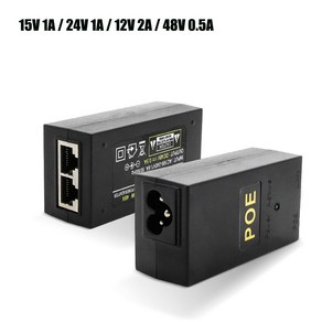 POE 인젝터 전원 어댑터 AC DC 15V 1A 12V 2A 24V 48V 0.5A 이더넷 스위치 공급 장치 EU 미국 코드를 통한