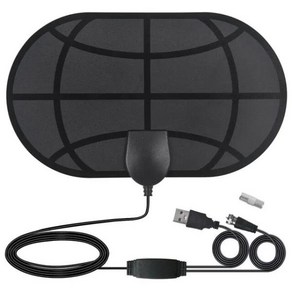 미니 Hdv 디지털 TV 안테나 다방향 기능 Dvbt2, 블랙, 01 black, 1개