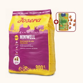요세라독 미니웰 어덜트 치석예방 덴탈 작은알갱이 독일 강아지사료, 1개, 900g, 닭+오리