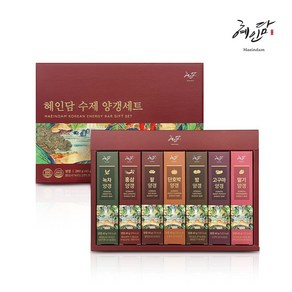 혜인담 수제양갱세트 (40g x 7개) + 정품쇼핑백증정 7가지맛 KOREAN ENERGY BAR GIFT, 1개