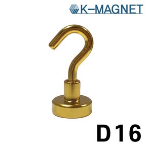 kmagnet 고리자석 초강력 네오디움 후크 걸이, 선택1-4 네오디움고리자석 16mm(골드), 1개