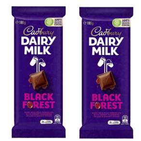 캐드버리 데어리 밀크 블랙 포레스트 초콜릿 블럭 Cadbuy Daiy Milk Black Foest Chocolate, 2개, 180g