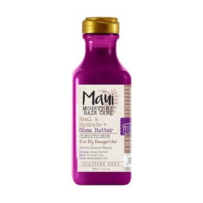 Maui Moistue 힐 & 하이드레이트 + 시어버터 컨디셔너 보습 및 두피 손상에 도움 코코넛 마카데미아 오일 식물성 실리콘 파라벤 무첨가 황산염 384ml, 1개, 385ml