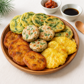 쿡생 스페셜 모듬전 350g 업소용 분식 튀김 안주 냉동전 부침개 김치전 깻잎전 고기완자 동태전 부추전, 1개