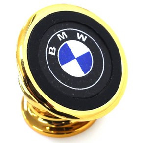 차량용 핸드폰 휴대폰 거치대 자동차 로고디자인 자석식, 8. 골드 - BMW, 1개