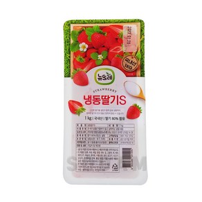 [뉴뜨레] 국산 냉동딸기S 1kg 가당딸기 딸기청 드라이아이스포장, 10kg(1kgx10팩), 1개