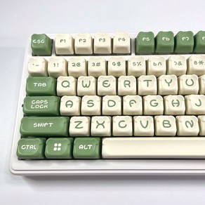 AKKO MONSGEEK 아코 몬스긱 그린 곰돌이 모양 영문 키캡 122키 OEM 높이 PBT