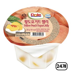 Dole 컵젤리 황도요거트 200g x 24개