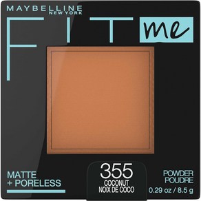 0.29 Ounce (Pack of 1) 355 COCONUT Maybelline Fi 0.29온스(1팩) 코코넛 355개 메이블린 핏 미 매트 + 포어리스 프레스드 페이스, 1개