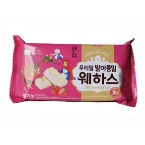 우리밀 웨하스 딸기 바닐라 초코맛, 1개, 90g