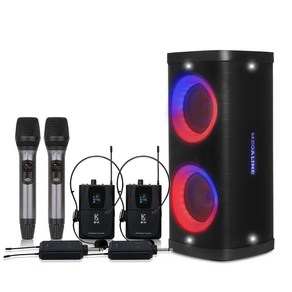 MPT620H2D2 MPT-620H2D2 300W 블루투스 이동식앰프 충전식앰프 행사 버스킹 LED조명 TWS 2CH무선마이크X2