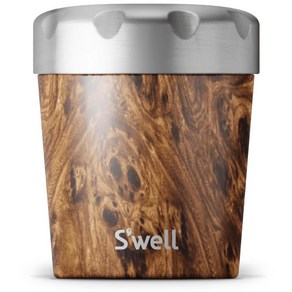 Swell 스웰 티크우드 아이스크림 파인트 쿨러 텀블러 보냉 473ml, Teakwood, 1개