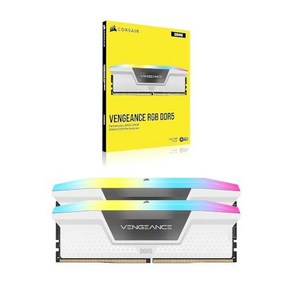 Cosai Vengeance RGB DDR5 64GB (2x32GB) 6000 C40 데스크탑 메모리 키트 블랙, 32GB (2x16GB)_화이트, 2개