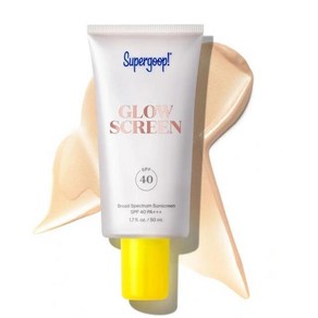 fizz 모공프라이머 Supegoop 프라이머 메이크업 제품 spf40 보이지 않는 넓은 스펙트럼 글로우 스크린 얼굴 바디 50ml, 1개