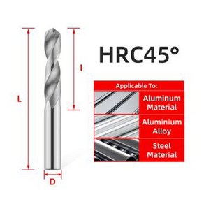 HRC45 텅스텐 카바이드 비트 티타늄 금속 드릴 세트 1 0 20mm 금속 도구, 5) 1.7mm - HRC45, 1개