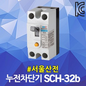 서울산전 누전 차단기 SCH-32b 국산 ELB ELCB 15A 20A 30A 2P 2.5kA 30AF 누전용차단기 누전차단기 배전반 배전함 분전반 분전함 가정용 산업용