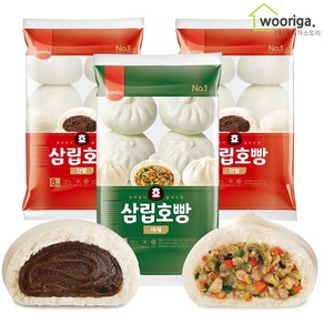 우리가스토리 대용량 냉동 삼립 팥호빵 16입+야채호빵8입, 1개, 720g