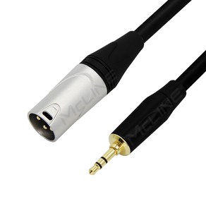 맥라인 스테레오 3.5mm TRS 1/8 to XLR 캐논/숫 PC 앰프 믹서 음향 연결선 오디오 스피커 케이블 McLine MC-HA28, 1개