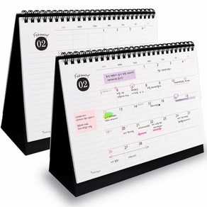 아이씨엘디자인 Schedule Desk Calenda 2025, 블랙, 2개