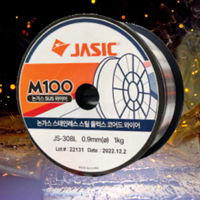 논가스용접봉 제이식 M100 SUS용접와이어 1kg 논가스스텐와이어 JS-308L