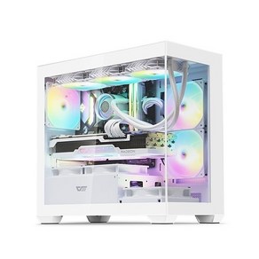 다크플래쉬 dakFlash DS900M RGB 강화유리 미니타워 컴퓨터 PC 케이스 (화이트), 1개