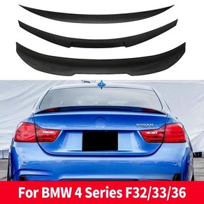 리어 글로스 블랙 범퍼 립 트렁크 스포일러 탄소 섬유 윙 테일 키트 BMW 4 시리즈 F32 F33 F36 20142020 PSM M4 MP 스타일, F36 black P spoile