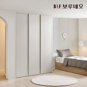 보루네오 E0 네오 여닫이 작은방 붙박이장 10cm 5자 6자 7자, 웜베이지10cm