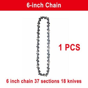 전기톱 체인 충전식 톱 미니 전기 전기톱 목공 원예 도구 전기 목재 톱 6 인치, 6) 1pcs 6inch Chain, 1개