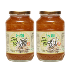 고흥특산 농협 100% 국산 벌꿀 생강차, 1kg, 2개입, 1세트