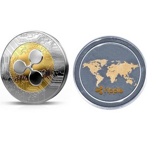 기념주화 새로운 Cypto XRP 코인 합금 리플 골드 암호 화폐 박스 포함 파인 구리 맞춤형 금속 BTC 비트코인 선물, gold silve