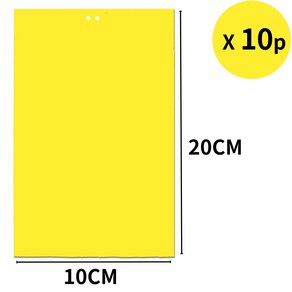 Glow 초강력접착 끈끈이 해충 벌레퇴치 트랩 10p 세트, 10X20, 1개, 10매입