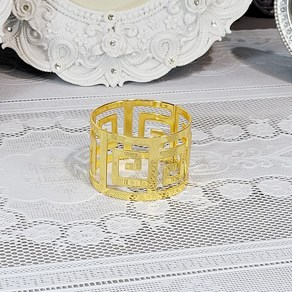 웨딩포 냅킨링 골드 다마스크 Napkin Ring Gold Damask, 1개, 1개