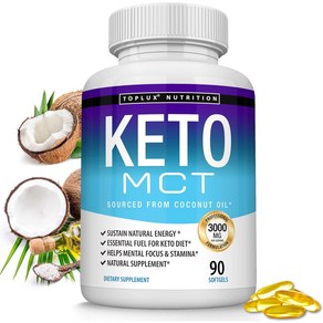 케토 MCT 케토시스 다이어트 지원 90정 Keto MCT 3000 mg, 90 소프트젤, 1개