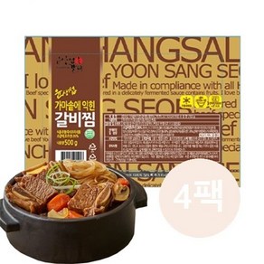 윤상섭 [초특가구성]윤상섭 소갈비찜 4팩/ 2kg, 없음, 4개, 500g