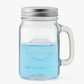 뮌헨 메이슨자 실버 16oz (2개세트) 유리병 2개세트, 475ml, 2개