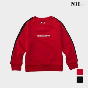 NII 아동 소매레터링 테이핑 맨투맨 NNKAMVS1121